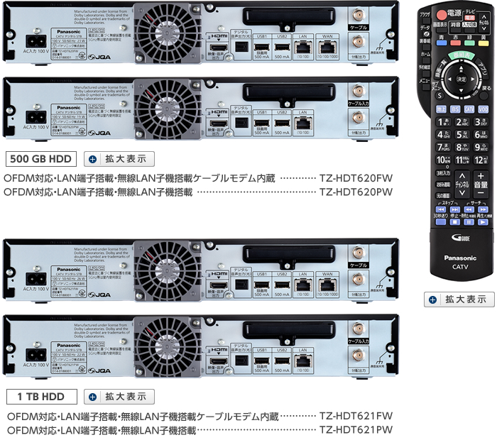 パナソニック TZ-HDT621PW CATV STB - 映像機器