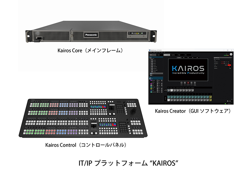 IT/IP プラットフォーム“KAIROS”　Kairos Core（メインフレーム） / Kairos Creator（GUIソフトウェア） / Kairos Control（コントロールパネル）
