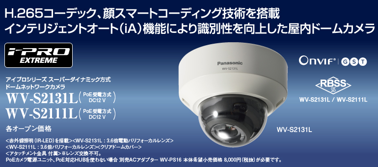 監視カメラ WV-S2131L/WV-S2111L | 「i-PRO EXTREME」 | 監視・防犯 ...